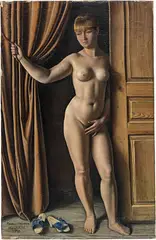 François Barraud, Nu au grand rideau, 1930, Oil on canvas