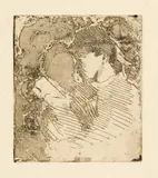 Edgar Degas, Les amoureux, Circa 1879, Vernis mou and etching on solid Japan