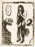 Paul Gauguin, Eve, 1898-1899, Woodcut, on thin Japan