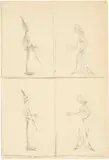 Alberto Giacometti, Tristan et Iseult, 1958/1959, Etching on laid paper. One plate with two subjects, the first and the second state