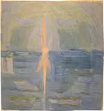 Otto Meyer-Amden, Sonnenaufgang im "Schooren" I, 1928-1932, Watercolour on firm wove paper