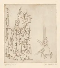 Yves Tanguy, Ohne Titel, 1947, Etching on laid paper