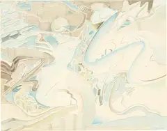 Markus Raetz, Ohne Titel, Bern, 6 August 1971, Watercolour