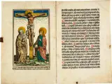 Hans Burgkmair the Elder, Kreuzigung, 1502, printed 1505, Woodcut, hand-coloured, on vellum