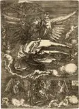 Albrecht Durer, Das Schweisstuch, von einem Engel gehalten - The Sudarium Held by One Angel, 1516, Etching on laid paper