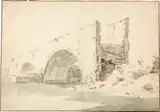 Jan Asselijn, Verfallene Brücke in der Umgebung von Lyon (Chaponost?), Circa 1644-45, Brush in grey ink, over a light graphite preparatory drawing on laid paper with watermark "Grape" (similar to Heawood 2100, where recorded for Paris, 1644)