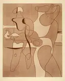 Willi Baumeister, Tennisspieler, 1935, Offset lithograph on imitation Japanese paper