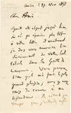 Ferdinand Hodler, Handschriftlicher Brief, Geneva, 27 November 1898, Pen and ink on chequered paper