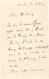 Ferdinand Hodler, Handschriftlicher Brief an Clara Pasche-Battié, 1915, Pen and ink on stationery