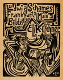 Titelblatt der Ausstellung "Bilder von E. L. Kirchner", Galerie Ludwig Schames, Frankfurt a. M., 1919 by Ernst Ludwig Kirchner, 1919, Woodcut on light brown wove paper, offered Sep 2024