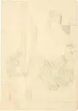 Erna mit zwei Katzen by Ernst Ludwig Kirchner, Around 1938, Pencil drawing on firm, cream-coloured sketchbook paper, offered Sep 2024