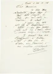 Handschriftlicher Brief by Eugène Louis Martin, 17893, Pen and ink on stationery, offered Sep 2024