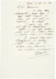 Eugène Louis Martin, Handschriftlicher Brief, 17893, Pen and ink on stationery