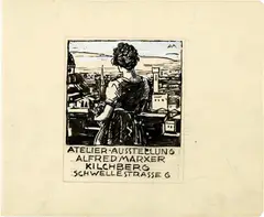 Alfred Marxer, Sammelnummer von Entwürfen für eine Einladung zur Atelierausstellung, 1935, Pencil and/or ink with opaque white on tracing paper