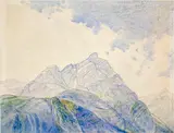 Albert Trachsel, Schlauchhorn, Around 1908, Watercolour over pencil on wove paper