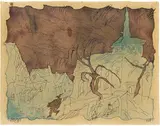 Lyonel Feininger, Taubach, 1918, Watercolour over pen drawing in Indian ink