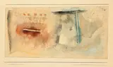 Paul Klee, Accente, 1929 - work number 1929.8, Watercolour, partly sprayed, and pen and ink on paper on cardboard