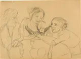 Max Beckmann, Sylvesterabend (Skizze Sylvester 2), 1922, Pencil