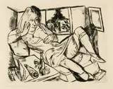 Max Beckmann, Frau in der Nacht, 1920, Drypoint