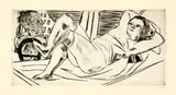 Max Beckmann, Siesta, 1923, Drypoint