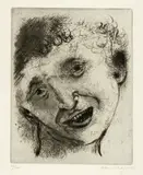 Marc Chagall, Autoportrait au sourire, 1924/1925, Etching and drypoint