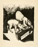 Marc Chagall, L'auge, 1924, Lithograph