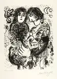Marc Chagall, Le rendez-vous, November 1983, Lithograph