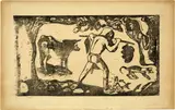 Paul Gauguin, Le Porteur de feï - Tahitian Carrying Bananas, Tahiti, 1898/1899, Woodcut
