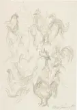 Alberto Giacometti, Coqs et poules