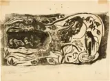 Paul Gauguin, Planche au diable cornu, 1898-1899, Woodcut