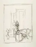 Alberto Giacometti, L'Atelier de Stampa: "Tête de Diego sur socle" II, 1956, Lithograph