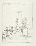 Alberto Giacometti, L'Atelier de Stampa: "Tête de Diego sur socle" enveloppée dans un linge II, 1956, Lithograph