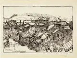 Giovanni Giacometti, Cagiallo (Dorf im Tessin), Circa 1910, Pen in Indian ink
