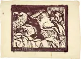 Giovanni Giacometti, La lettrice, Circa 1916-1918, Woodcut, printed in brown