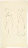 Ferdinand Hodler, Figurenstudie zu "Blick ins Unendliche", 1910/1913, Pencil