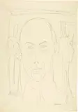 Porträt Oskar Schlemmer by Ernst Ludwig Kirchner, 1934, Pencil, offered Jun 2023