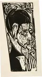 Porträt Frau Schmid, bei Kohnstamm, Königstein by Ernst Ludwig Kirchner, 1916, Woodcut, offered Jun 2023