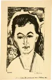Ernst Ludwig Kirchner, Portrait Nele van der Velde, 1920/1923, Lithograph