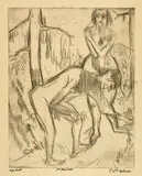 Ernst Ludwig Kirchner, Adam und Eva, 1923, Drypoint