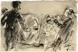 Emil Nolde, Musikkapelle, Circa 1910, Indian ink brush drawing, wash