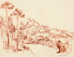 Ker-Xavier Roussel, Grimaud II, Circa 1906, Drawing in red chalk