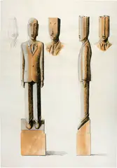 Steinmann by Markus Raetz, 1977, Pencil, oil pastel and diluted Indian ink, offered Jun 2023