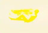 Markus Raetz, Miss Diane Chandler, Sept. '66, 1979, Monotype with synthetic resin paint