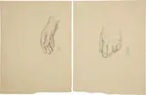 Cuno Amiet, Zwei Handstudien zu "Bildnis Else Miller", 1902, Pencil on paper