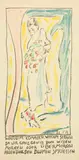 Cuno Amiet, Frau mit Blumen (Blatt auf Weihnachten)