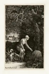 Rodolphe Bresdin, Le diplomate et la fourmilière, 1868, Lithograph