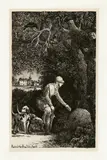 Rodolphe Bresdin, Le diplomate et la fourmilière, 1868, Lithograph
