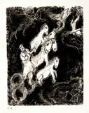 Le char d'Ãlie by Marc Chagall, 1978, Colour lithograph, offered Jun 2023
