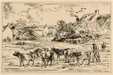 Charles-François Daubigny, Le troupeau de vaches, Lithograph