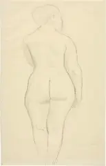 Charles Despiau, Nu de dos, Around 1925, Pencil drawing